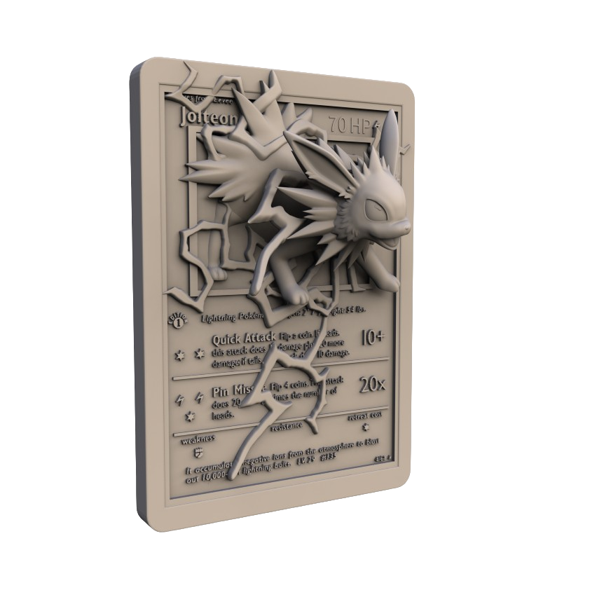 Jolteon, Carta Pokémon 3D in Resina